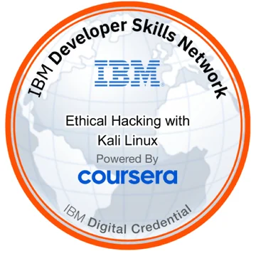 IBM Digital Credential – Ethical Hacking with Kali Linux (Coursera) Badge